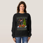 Christmas Lights Dachshund Dog Xmas Ugly Sweater Sweatshirt (Vorne ganz)