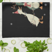 Christmas Lights Ducks Funny Animals Farm Lover Geschirrtuch (Gefaltet)