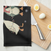 Christmas Lights Ducks Funny Animals Farm Lover Geschirrtuch (Viertel Falte)