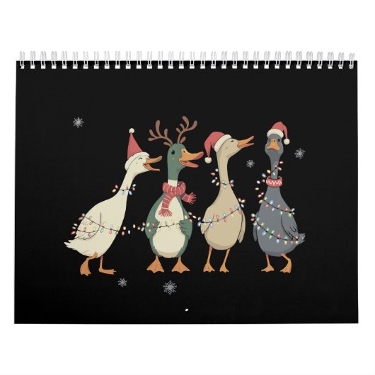 Christmas Lights Ducks Funny Animals Farm Lover  Kalender (Titelbild)
