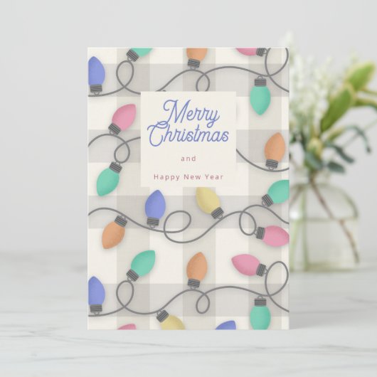 Christmas lights einladung (Stehend Vorderseite)