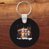 Christmas Lights For Cat Lovers Xmas Schlüsselanhänger (Vorderseite)