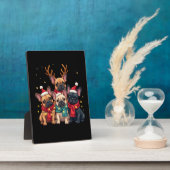 Christmas Lights French Bulldogs Xmas Frenchie Dog Fotoplatte (Seite)