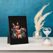 Christmas Lights French Bulldogs Xmas Frenchie Dog Fotoplatte (Seite)