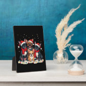 Christmas Lights French Bulldogs Xmas Frenchie Dog Fotoplatte (Seite)