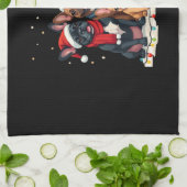 Christmas Lights French Bulldogs Xmas Frenchie Dog Geschirrtuch (Gefaltet)