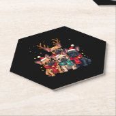 Christmas Lights French Bulldogs Xmas Frenchie Dog Untersetzer (angewinkelt)