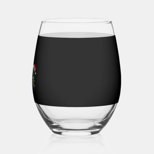 Christmas Lights French Bulldogs Xmas Frenchie Dog Weinglas Ohne Stiel (Links)