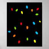 Christmas Lights Fun Holiday Novelty Bulb Strands Poster (Vorne)
