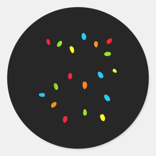 Christmas Lights Fun Holiday Novelty Bulb Strands Runder Aufkleber (Vorderseite)