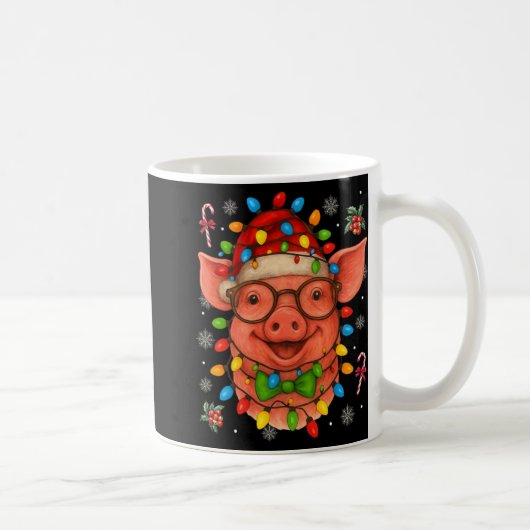 Christmas Lights G Santa Funny Xmas Tree Coquett T Kaffeetasse (Rechts)