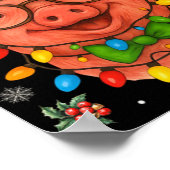 Christmas Lights G Santa Funny Xmas Tree Coquett T Poster (Ecke)