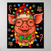 Christmas Lights G Santa Funny Xmas Tree Coquett T Poster (Vorne)