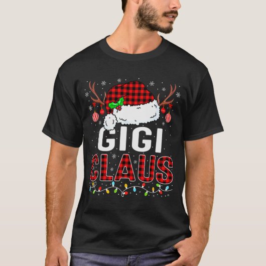 Christmas Lights Gigi Claus Family Matching Xmas P T-Shirt (Vorderseite)