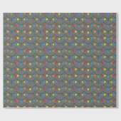 Christmas Lights GRAY GIFT WRAP Geschenkpapier (Flach)