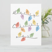 Christmas Lights in Sign Language Feiertagskarte (Stehend Vorderseite)