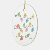 Christmas Lights in Sign Language Keramik Ornament (Links)