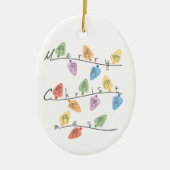 Christmas Lights in Sign Language Keramik Ornament (Vorne)