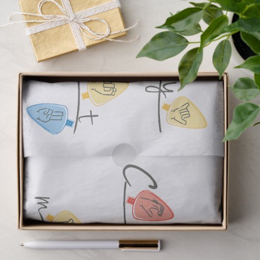 Christmas Lights in Sign Language Seidenpapier (Geschenk)