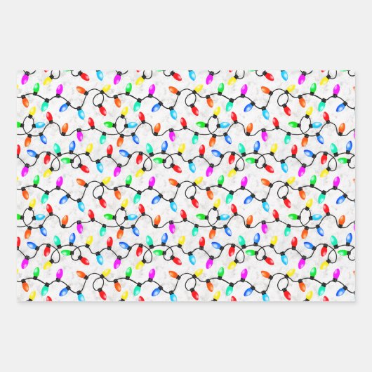 Christmas Lights In The Snow Geschenkpapier Set (Vorderseite)