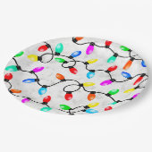 Christmas Lights In The Snow Pappteller (Schrägansicht)