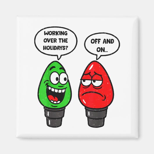 Christmas Lights Joke Light Bulb Working Off On Pu Magnet (Vorne)