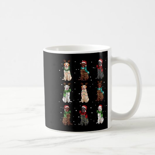 Christmas Lights Labrador Dog Lover Funny Xmas Dog Kaffeetasse (Rechts)