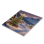 Christmas lights landscape with snow fliese (Seite)