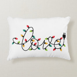 Christmas Lights Love Dekokissen