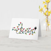 Christmas Lights Love Karte (Gelbe Blume)