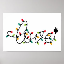 Christmas Lights Love Poster