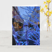 Christmas Lights, Mayfair, London Großbritannien Karte (Gelbe Blume)