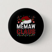 Christmas Lights Memaw Claus Family Matching Xmas Button (Vorderseite)