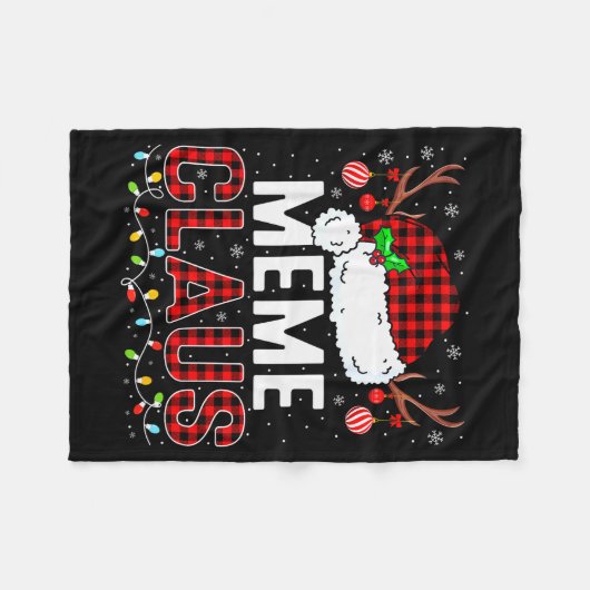 Christmas Lights Meme Claus Family Matching Xmas P Fleecedecke (Vorderseite (Horizontal))