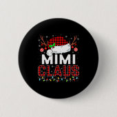 Christmas Lights Mimi Claus Family Matching Xmas P Button (Vorderseite)