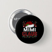 Christmas Lights Mimi Claus Family Matching Xmas P Button (Vorne & Hinten)