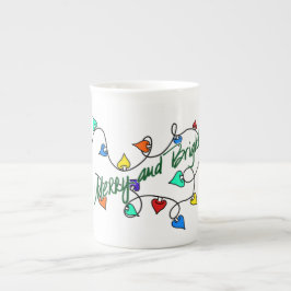 Christmas lights mug porzellantasse