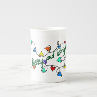 Christmas lights mug porzellantasse