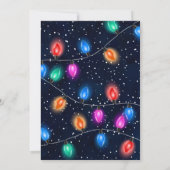 Christmas lights navy blue business corporate einladung (Rückseite)