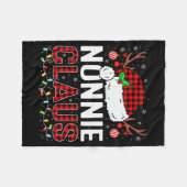 Christmas Lights Nonnie Claus Family Matching Xmas Fleecedecke (Vorderseite (Horizontal))