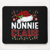 Christmas Lights Nonnie Claus Family Matching Xmas Mousepad (Vorne)
