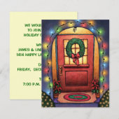 CHRISTMAS LIGHTS OFFENE HAUS PARTY EINLADUNG (Vorne/Hinten)