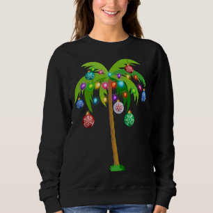 Christmas Lights Palm Tree Funny Hawaii Sweatshirt