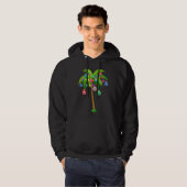 Christmas Lights Palm Tree Hawaii Beach Tropical Hoodie (Vorne ganz)