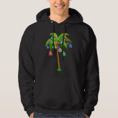 Christmas Lights Palm Tree  Hawaii Beach Tropical  Hoodie (Vorderseite)