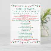 Christmas Lights Scavenger Hunt Printable Game Einladung (Stehend Vorderseite)