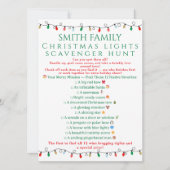 Christmas Lights Scavenger Hunt Printable Game Einladung (Vorderseite)