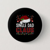 Christmas Lights Single Dad Claus Family Matching  Button (Vorderseite)