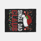 Christmas Lights Single Dad Claus Family Matching  Fleecedecke (Vorderseite (Horizontal))