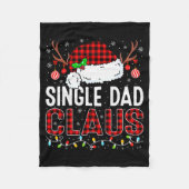 Christmas Lights Single Dad Claus Family Matching  Fleecedecke (Vorderseite)